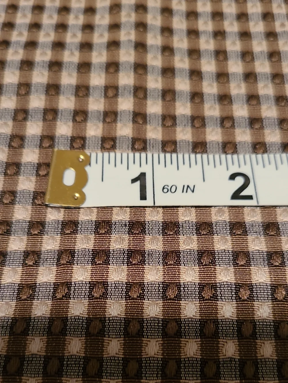 Fabric - Black and Tan, Mini Check Pattern, 3 Yards Sewing Crafts
